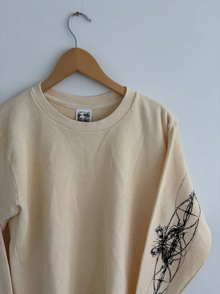 Basketcase Gallery War Thermal Henley Shirt Size M - photo 2