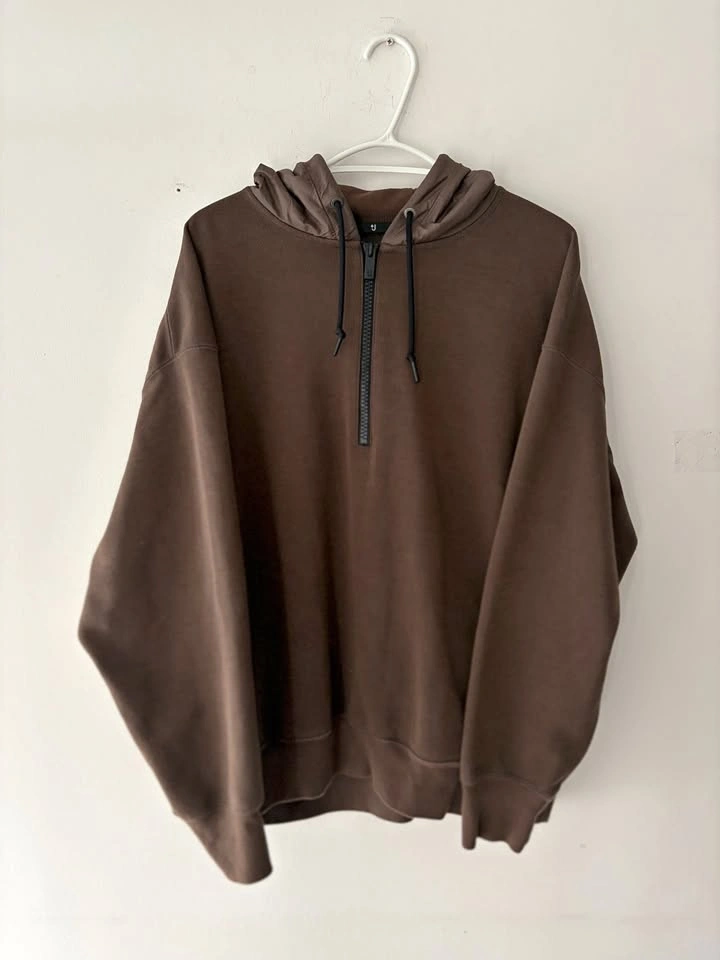 Uniqlo +J Dry Sweatshirt Half-Zip Hoodie Size L