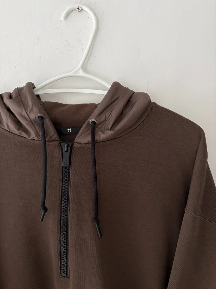 Uniqlo +J Dry Sweatshirt Half-Zip Hoodie Size L - photo 2