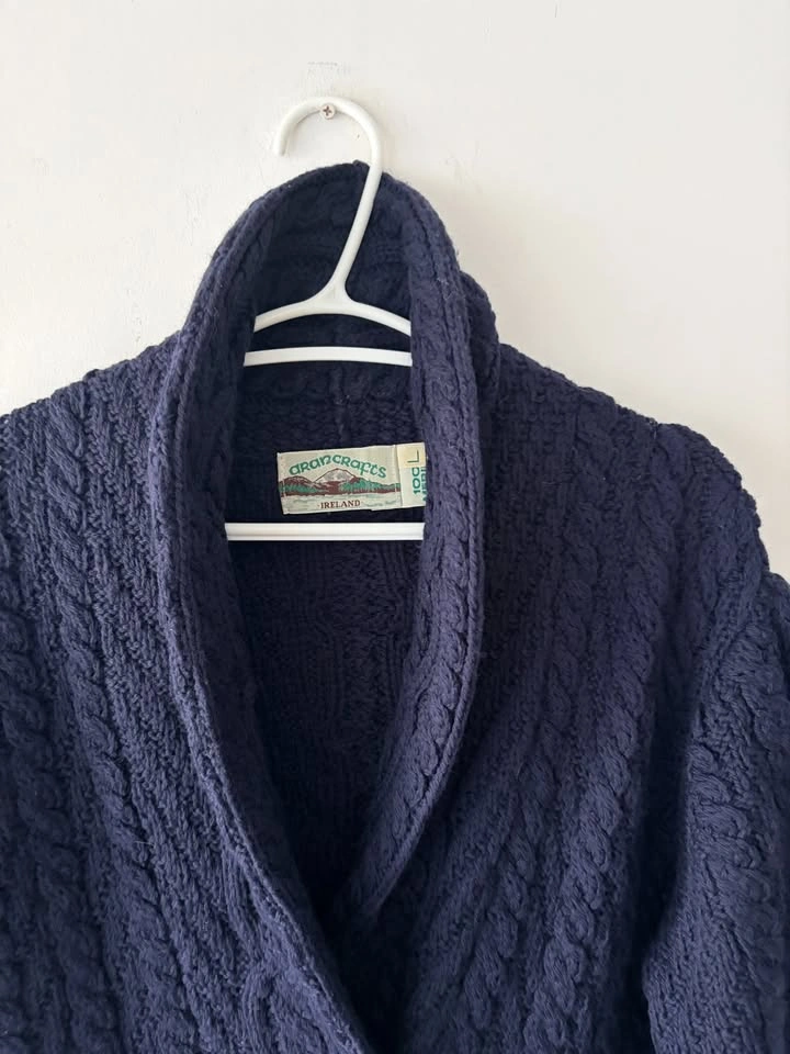 Aran Crafts Women's Double Breasted 100% Merino Wool Sweater L - photo 2