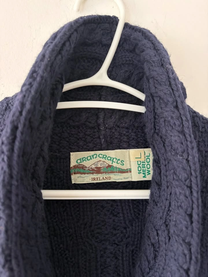Aran Crafts Women's Double Breasted 100% Merino Wool Sweater L - photo 3