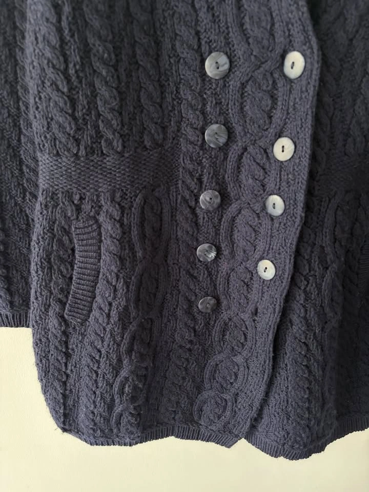 Aran Crafts Women's Double Breasted 100% Merino Wool Sweater L - photo 5
