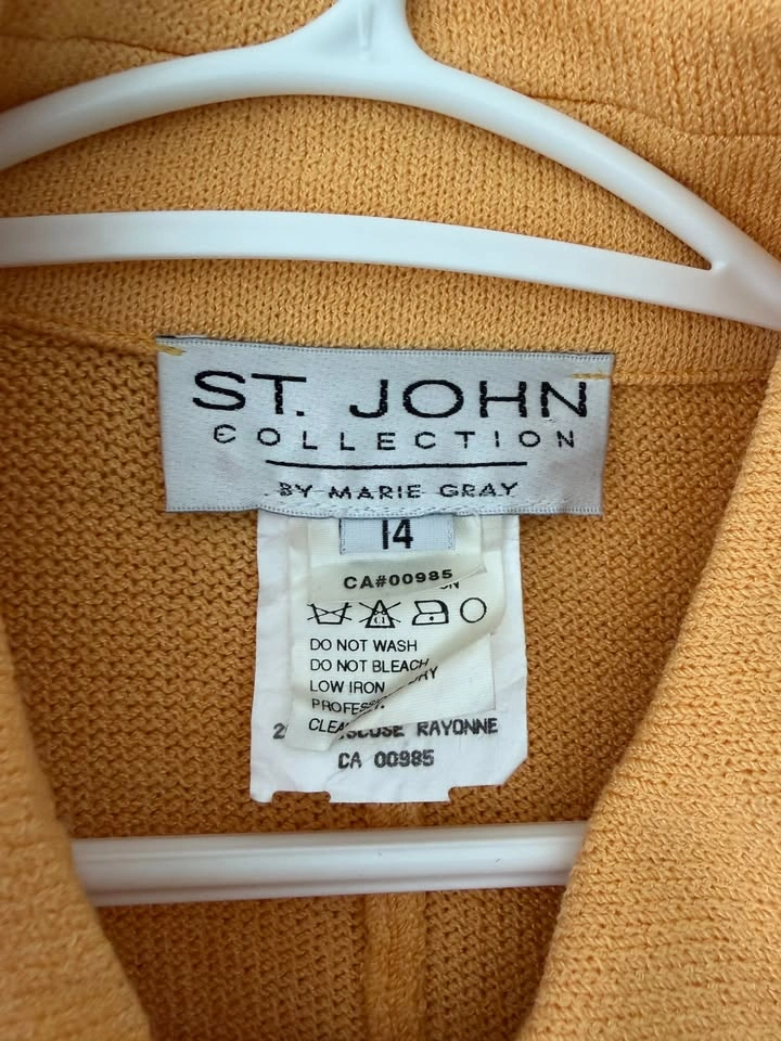 St. John Collection Santana Wool Knit Cardigan Sweater Size 14 - photo 3
