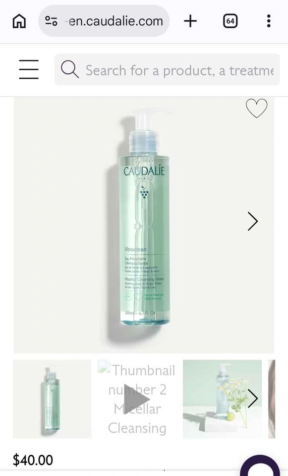 Caudalie Micellar Cleansing Water (200mL) Made in France BRAND N - photo 2
