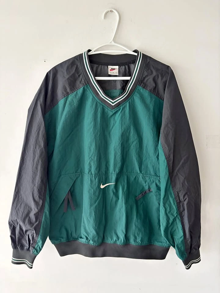 Vintage 90s Nike Swoosh Pullover Windbreaker Jacket L