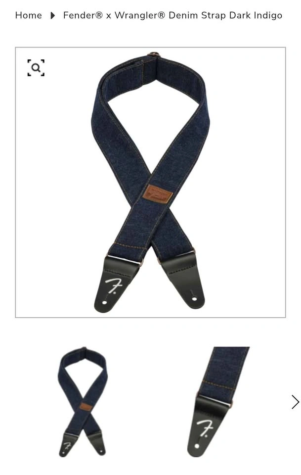Wrangler Fender Denim Guitar Strap (Brand New) - photo 2
