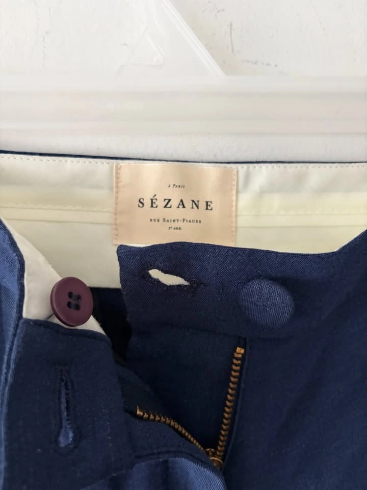 Sezane Linen Blend Wide Leg Trousers Size 36 - photo 3