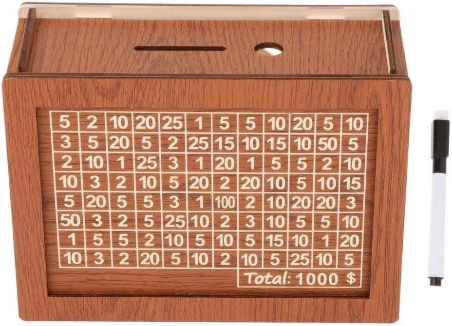 Brand New Wooden 1000 Dollar Savings Challenge Money Box - photo 2