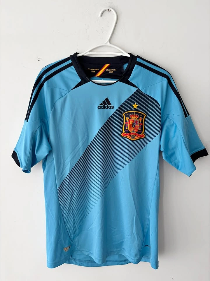 Adidas Spain 2012 Euro Away Light Blue Jersey Size M