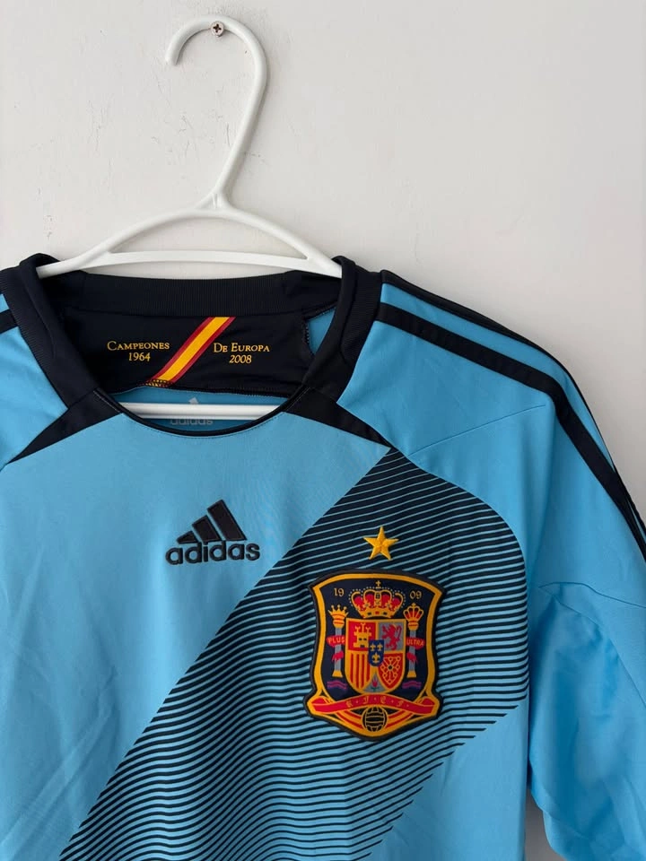 Adidas Spain 2012 Euro Away Light Blue Jersey Size M - photo 2