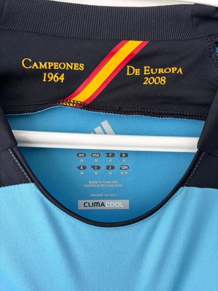 Adidas Spain 2012 Euro Away Light Blue Jersey Size M - photo 3