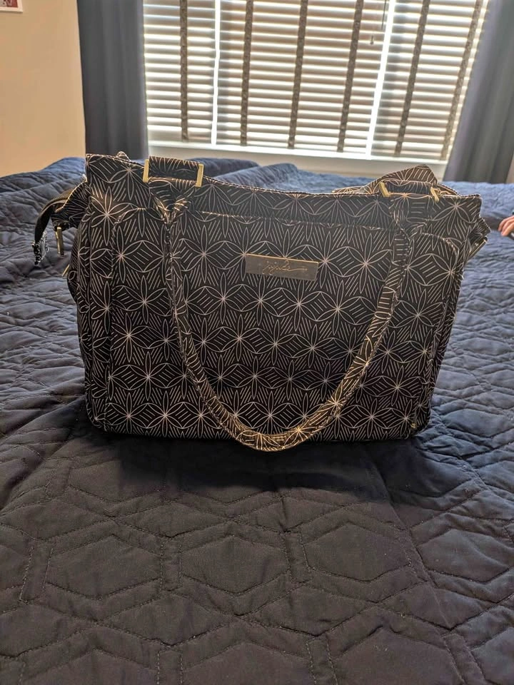 JuJuBe Diaper Bag Black White Geometric Print