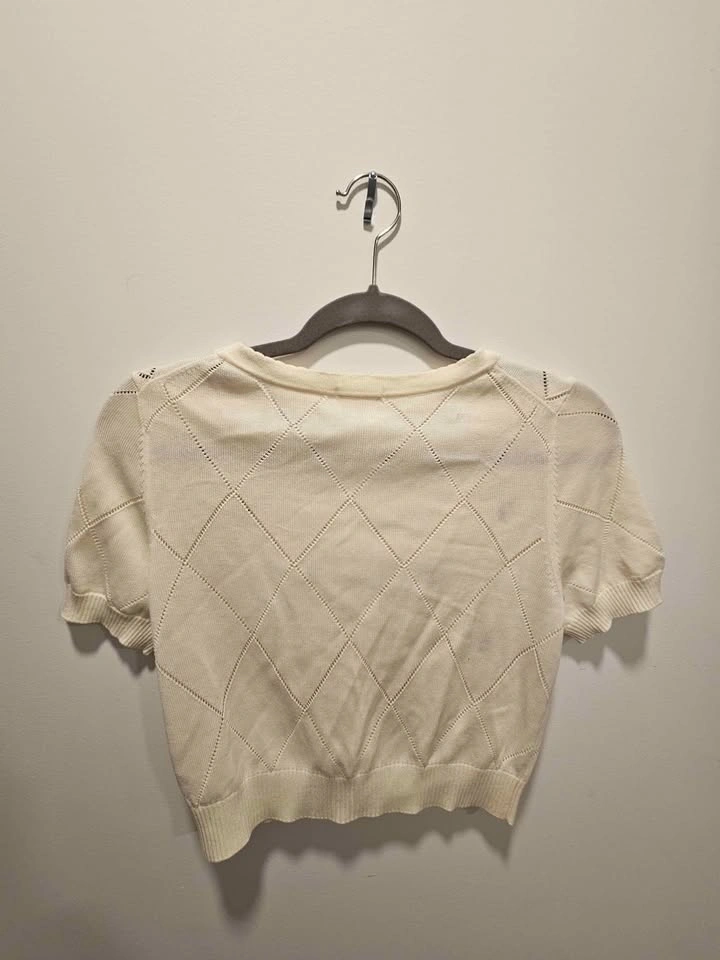 White Floral Cardigan (Size S) - photo 2