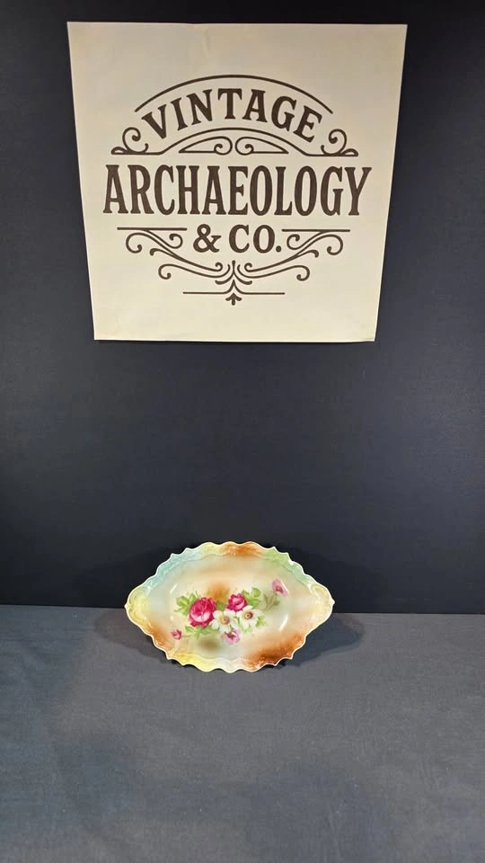 Vintage Hand Painted Celery Dish Floral - photo 4