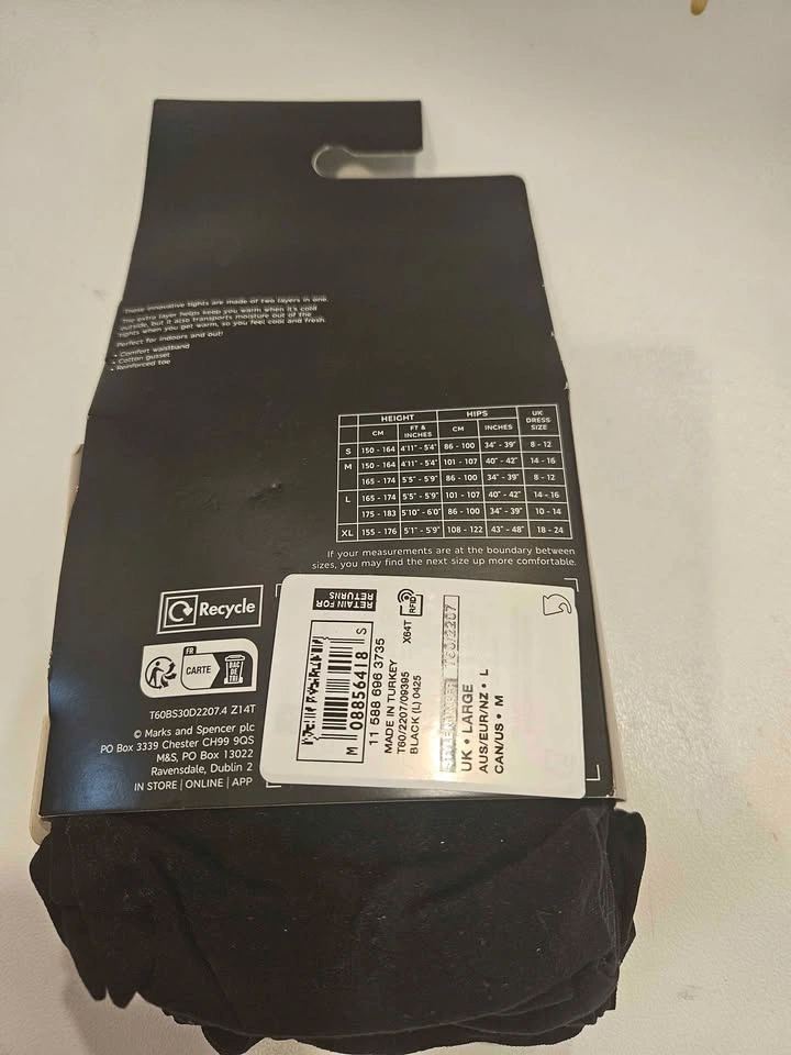Marks & Spencer 3 Pairs Body Sensor Tights (Large) - photo 2