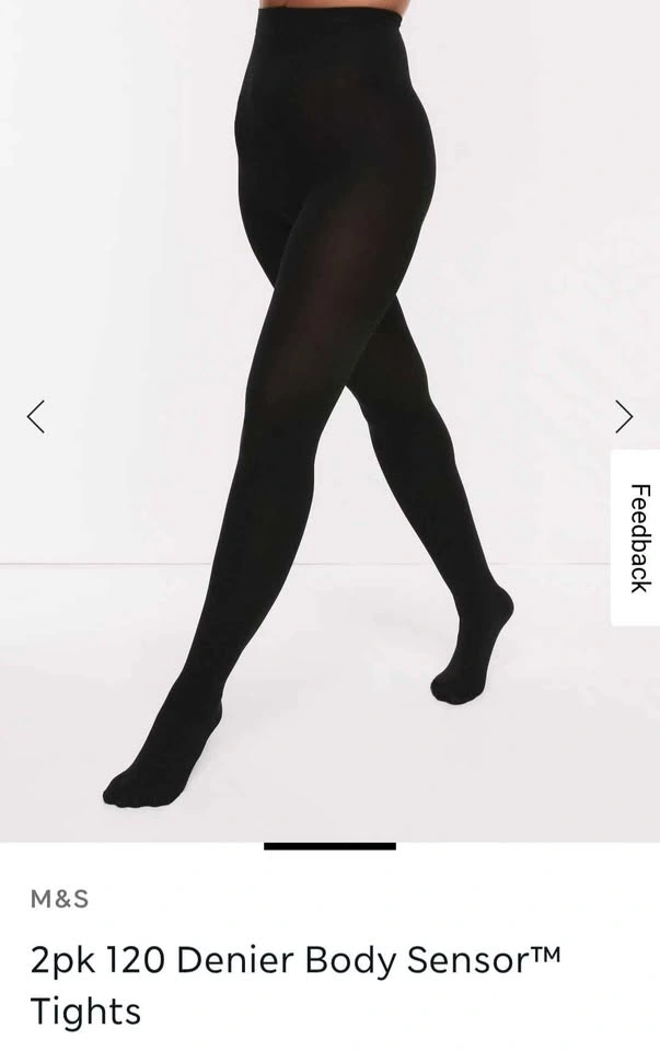 Marks & Spencer 2 pairs Body Sensor Tights (Black, L, 120D) - photo 3