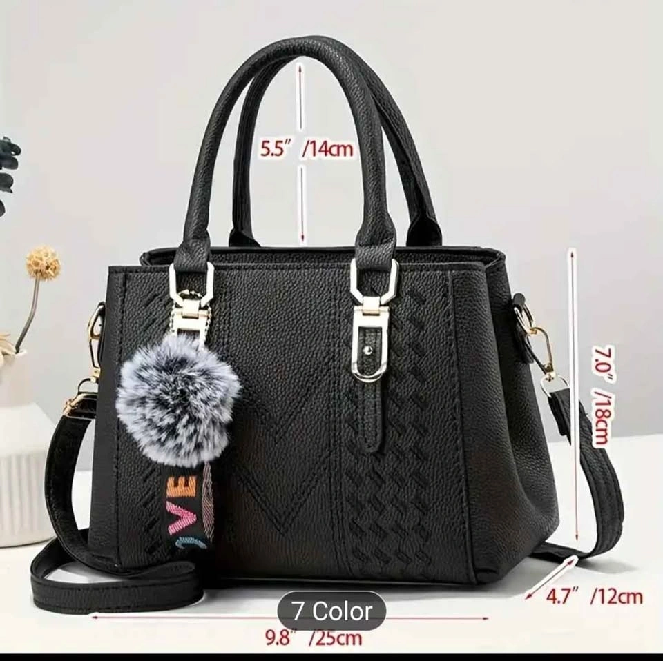 Chic Elegant Black Handbag for Women | Detachable Strap, Gold Ha - photo 3