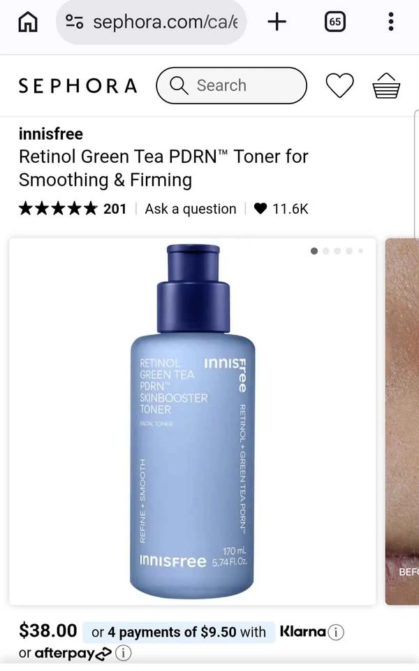 Innisfree Retinol Green Tea Toner (170ml) - photo 2