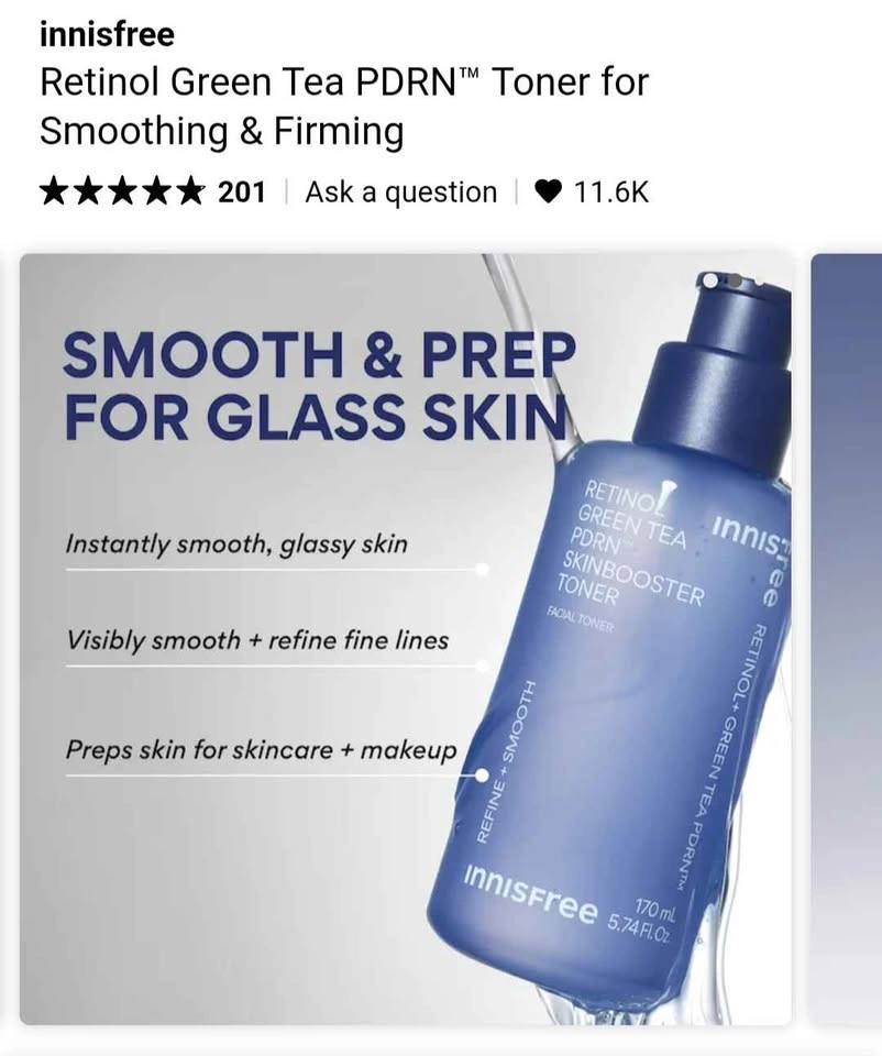 Innisfree Retinol Green Tea Toner (170ml) - photo 4