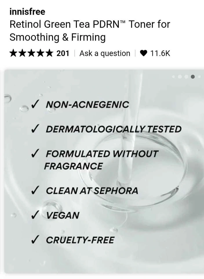Innisfree Retinol Green Tea Toner (170ml) - photo 5
