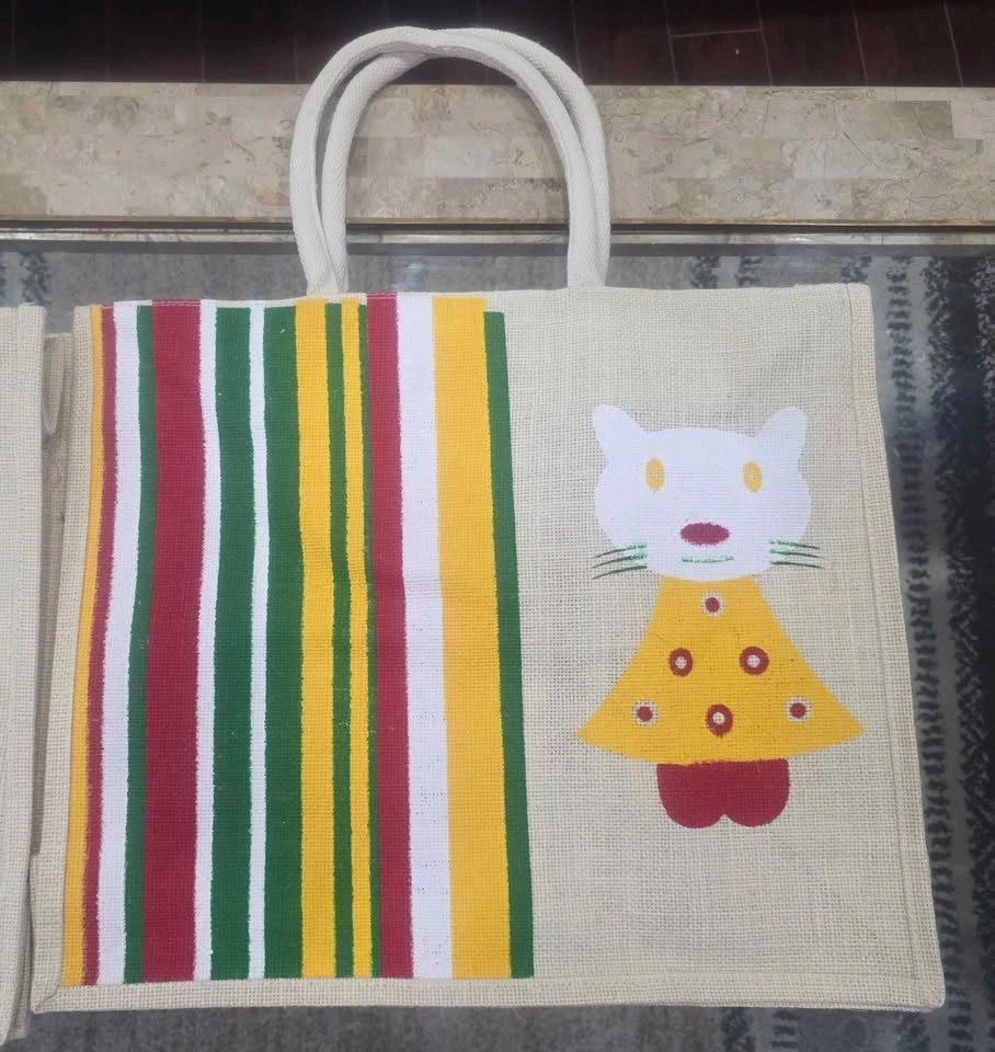 Handmade Large Jute Bag with Zipper - photo 2