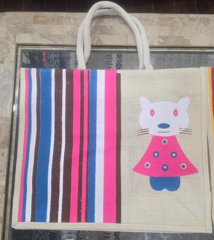 Handmade Large Jute Bag with Zipper - photo 3