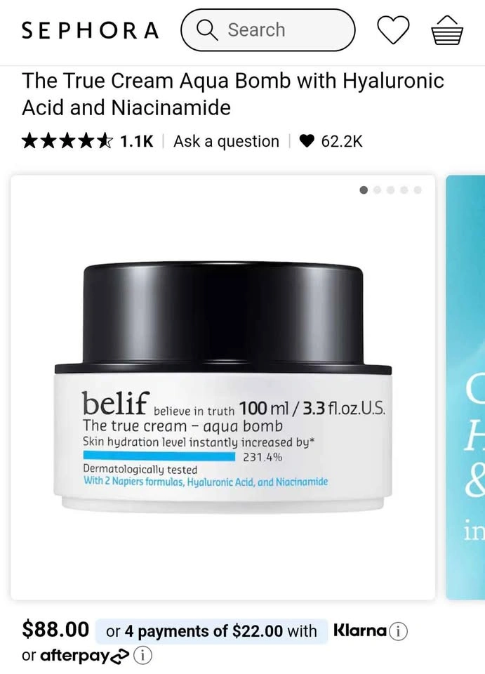 Belif The True Cream Aqua Bomb (125ml) Made in Korea BRAND NEW - photo 2
