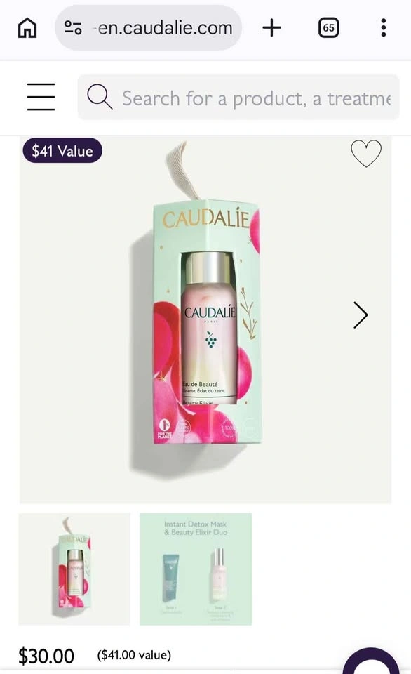 Caudalie Combo (Face Mist & Detox Mask) Made in France - BRAND N - photo 3