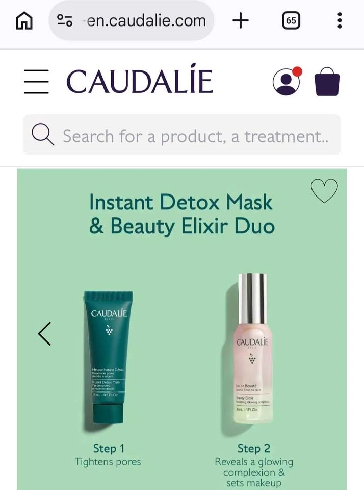 Caudalie Combo (Face Mist & Detox Mask) Made in France - BRAND N - photo 4