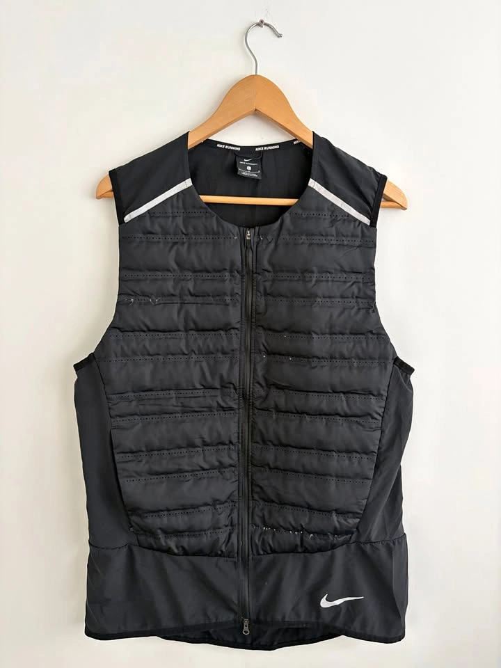 Nike AeroLoft Mens Black Running Down Vest Size L