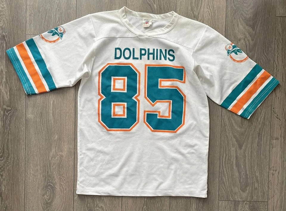Vintage Ravens Knit Miami Dolphins #85 Jersey Size L