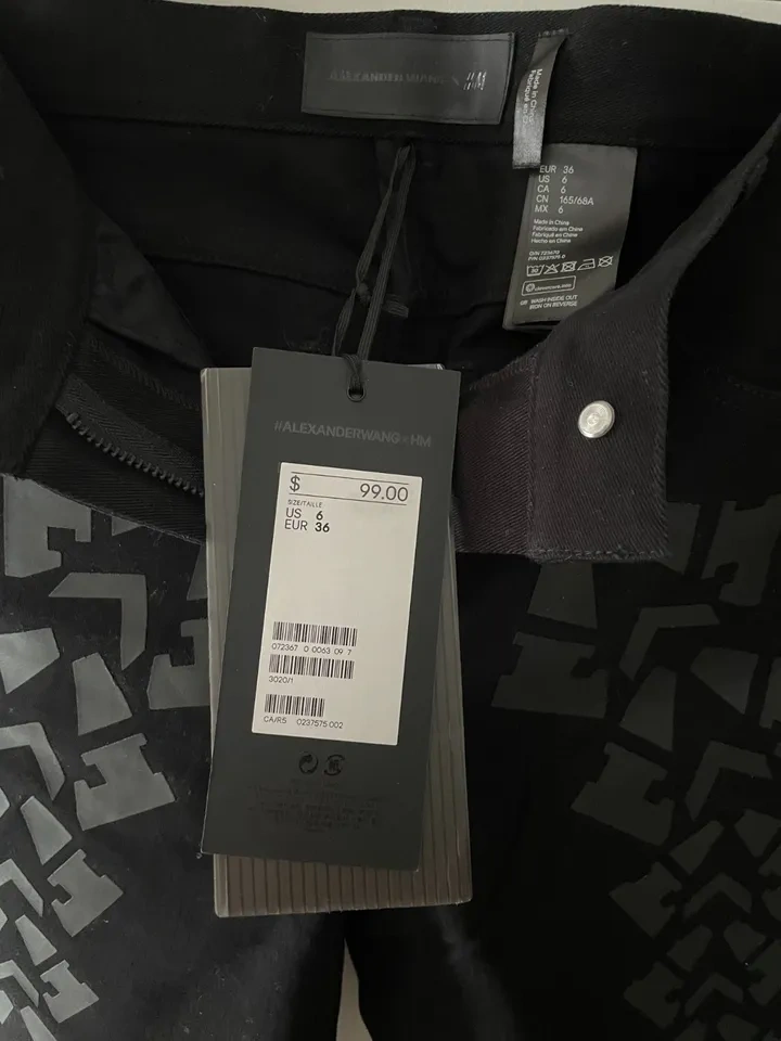 Alexander Wang x H&M Black Skinny Jeans Size 6 - photo 4