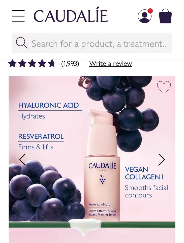 Caudalie Resveratrol-Lift Instant Firming Serum 30ml Made in Fra - photo 5
