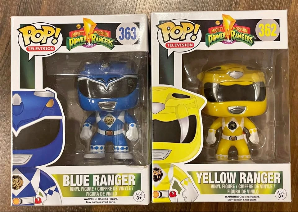 Blue and Yellow Power Ranger Funko Pops