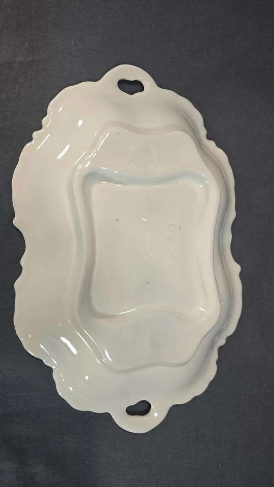 PORCELAIN HANDLED SERVING TRAY WITH FLORAL DECORATION - photo 2