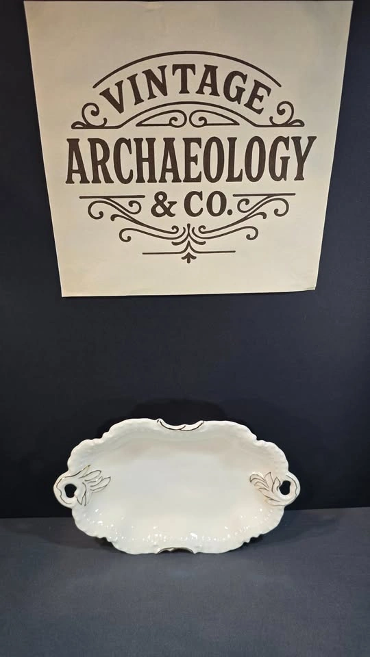 PORCELAIN HANDLED SERVING TRAY WITH FLORAL DECORATION - photo 4