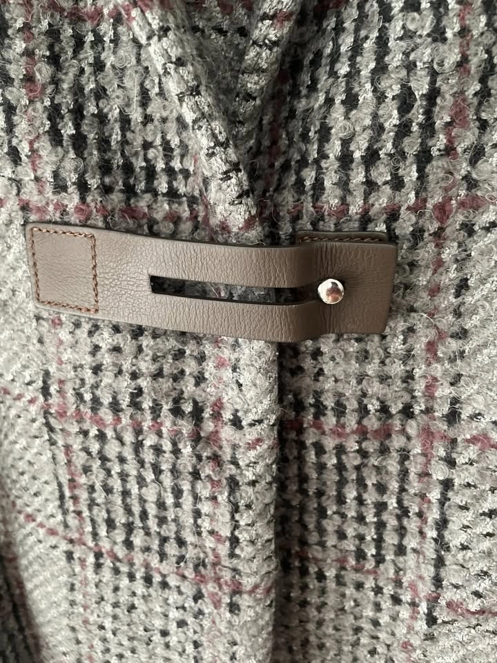 Fabiana Filippi Plaid Knit Cape Cardigan Size L - photo 3