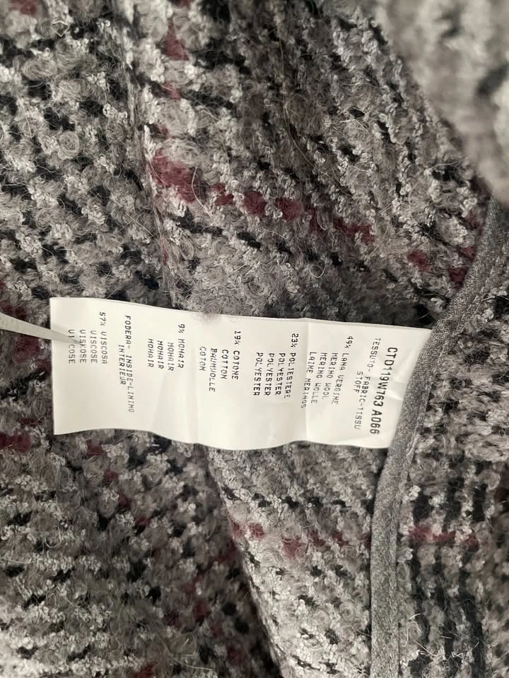 Fabiana Filippi Plaid Knit Cape Cardigan Size L - photo 5
