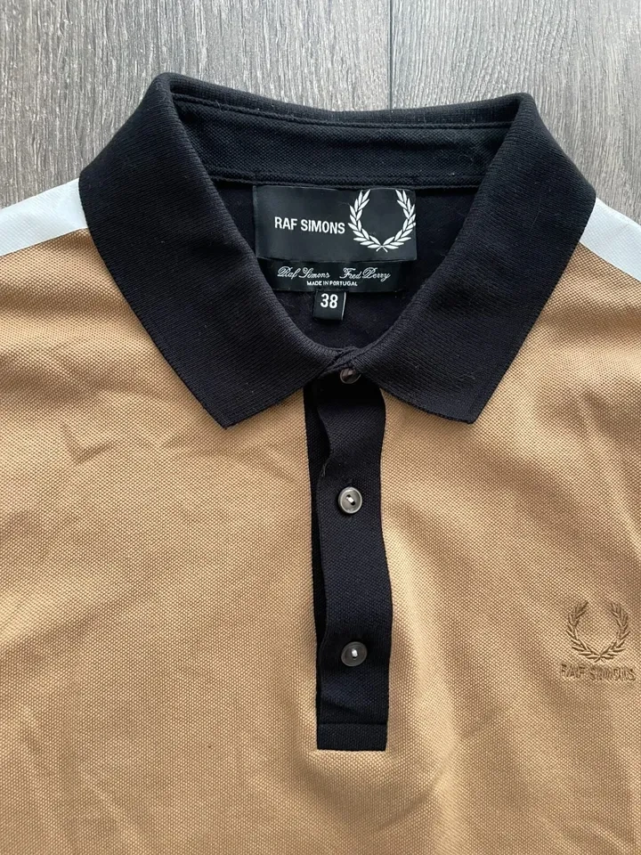 Fred Perry x Raf Simons Tape Detail Pique Polo Size 38 - photo 2