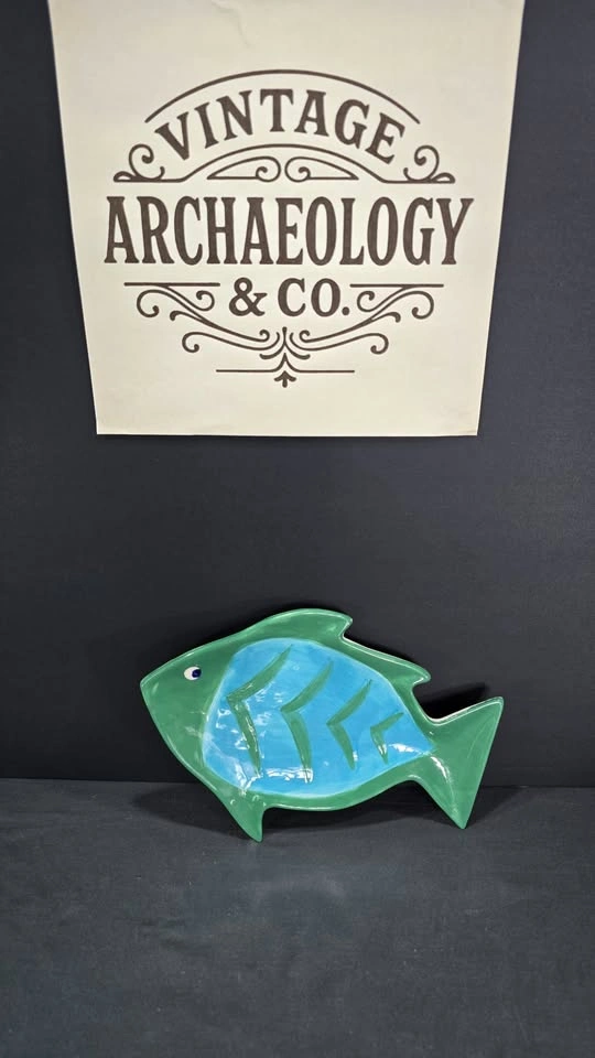 CERAMIC FISH-SHAPED SERVING DISH - SEA GREEN - photo 3