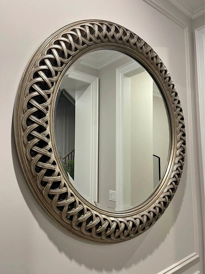 Ornate Round Wall Mirror