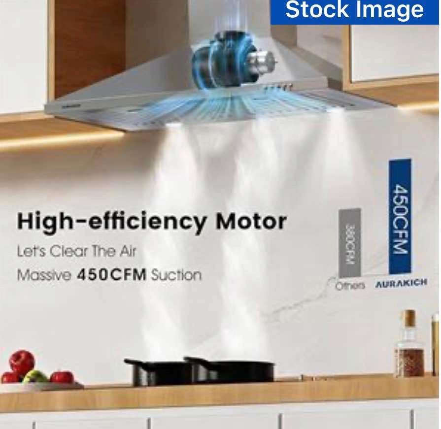 Chimney Range Hood Exhaust Fan - 30" - Stainless Steel - photo 4