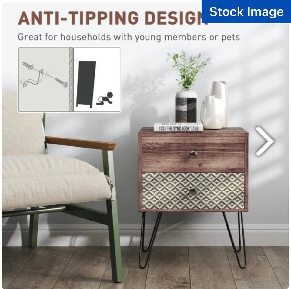 Homcom® 2 Drawer Bedside Table - $50 - photo 5