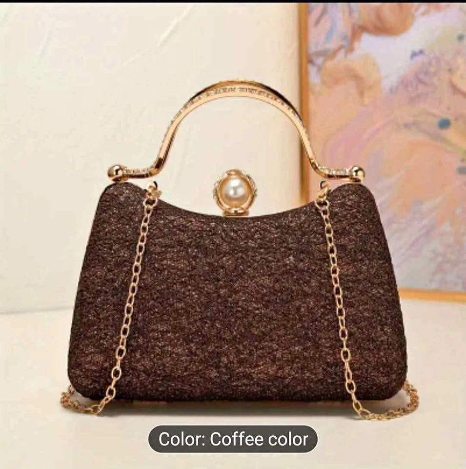 Elegant Striped Polyester Clutch Bag for Women