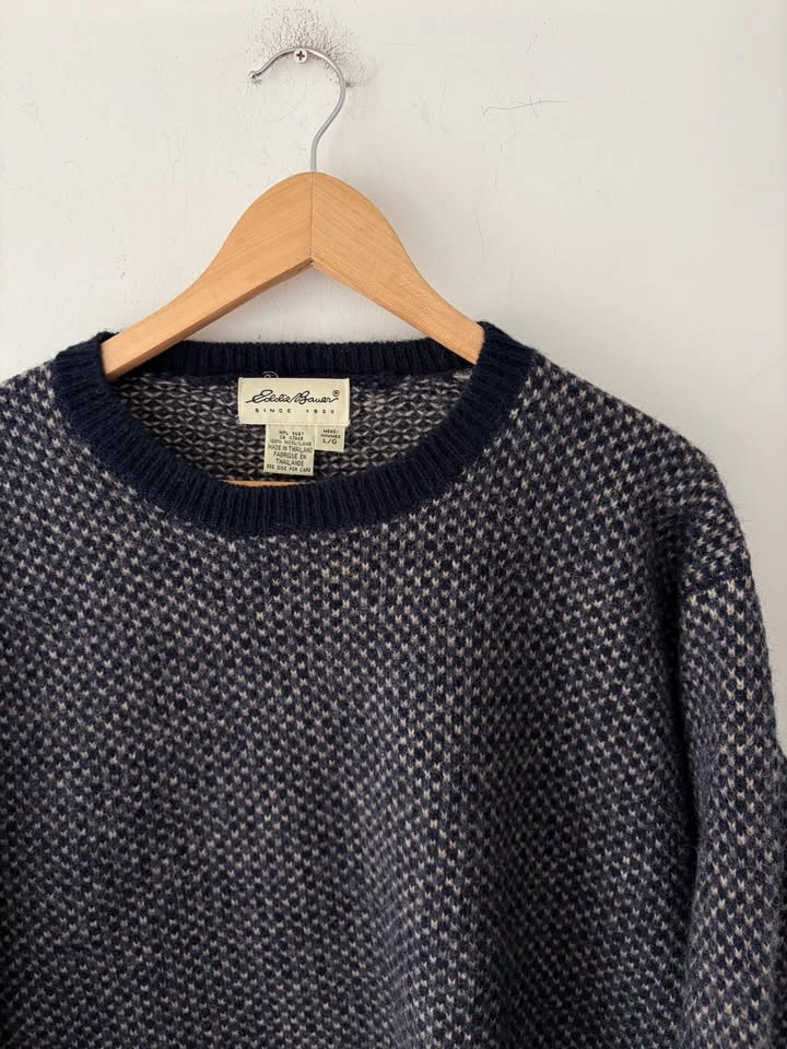 Vintage Eddie Bauer Men's Wool Sweater - Size L - photo 2