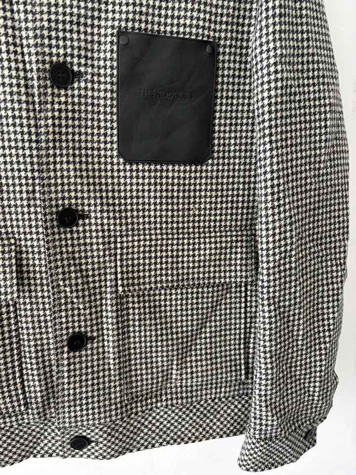 The Kooples Men's Wool Flannel Houndstooth Jacket - Size L - photo 4