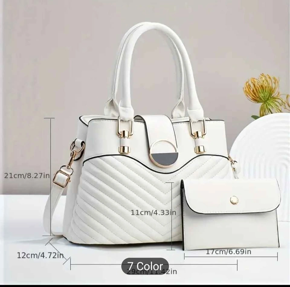 Elegant Handbag with Zipper - Large Capacity Shoulder Bag for Wo - photo 4