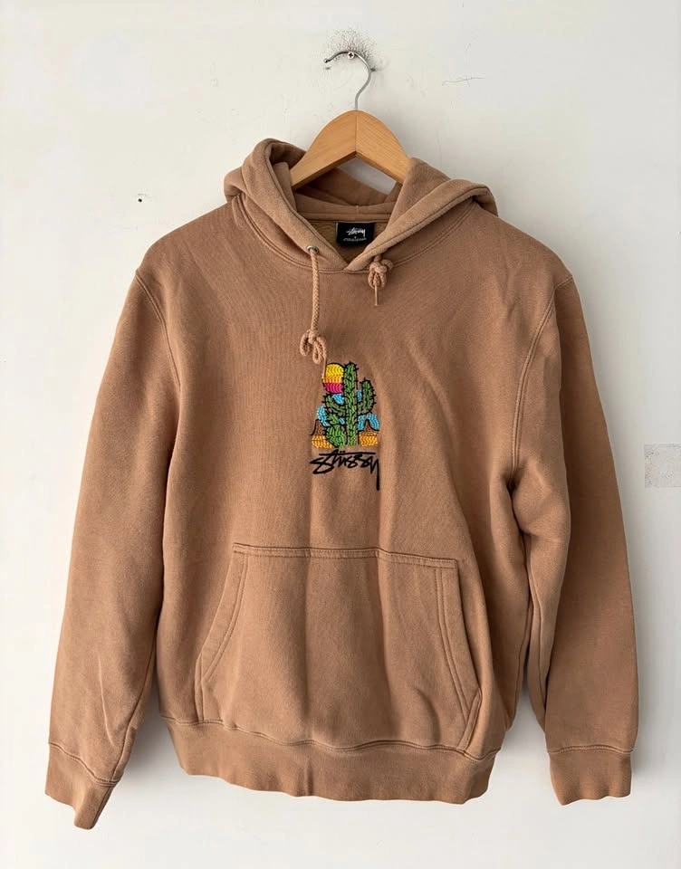 Vintage Stussy Desert Cactus Mens Hoodie Size S
