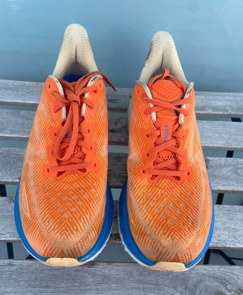 Hoka Clifton 9 Men’s Running Shoes - Orange/Impala, Size 10 - photo 2