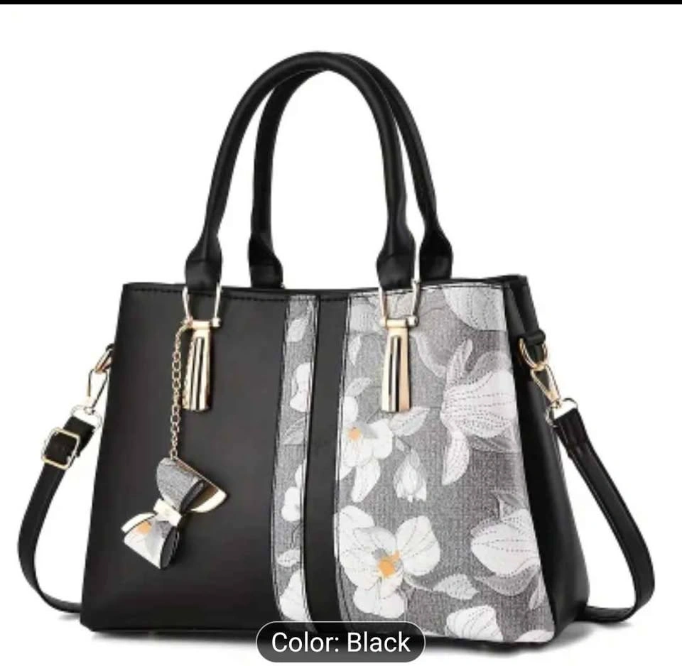 Elegant Floral Print Women's Handbag - Chic Colorblock - photo 2